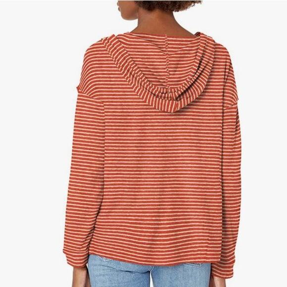 Roxy Lovely Life Stripes Auburn Hoodie SMALL - Picture 2 of 2